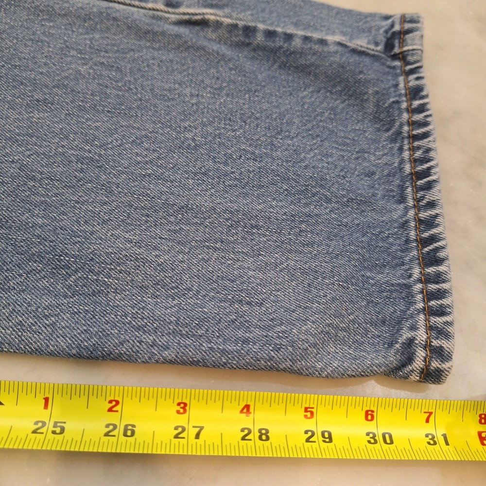 Levi's 505 Straight Fit Jeans Mens 38x32 Blue Denim Cotton Classic Casual AS IS - Picture 7 of 10